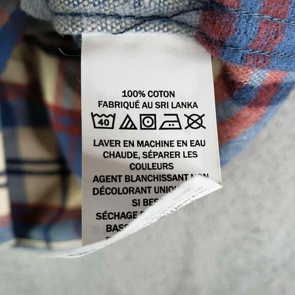 LL Bean Shirt Men’s Blue Plaid Flannel Long Sleeve Button Down Size Large L - Picture 9 of 11